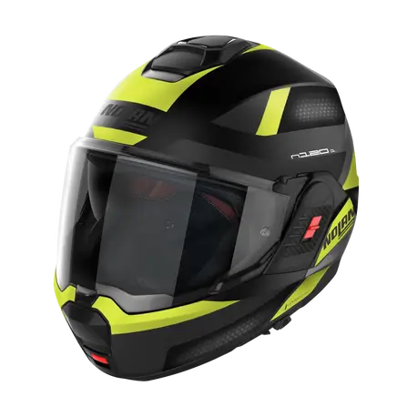 Nolan N120-1 Subway N-COM Flat Black Fluo Yellow Motorcycle Helmet