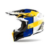 Airoh Aviator 3 Monarch Blue Yellow Gloss MX Helmet