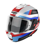 Nolan N120-1 Subway N-COM Metal White Blue Red Motorcycle Helmet