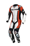 Ixon Vortex 3 Leather Motorcycle Race Suit White Black Red