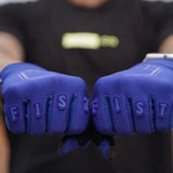 Fist Strapped Stocker Blue Gloves
