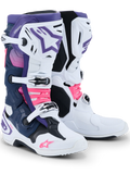 Alpinestars Tech 10 Motocross Boots - White Violet Navy Blue Pink