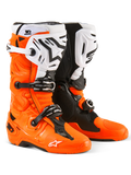 Alpinestars Tech 10 Enduro Boots Orange Fluo Black White