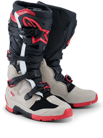 Alpinestars Tech 7 Enduro Boots - Black Light Gray Bright Red