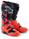 Alpinestars Tech 7 Motocross Boots Black Fluo Red Fluo Pink Fluo