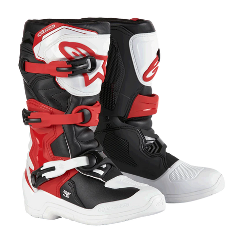 Alpinestars Youth Tech 3S Boots - White Black Bright Red