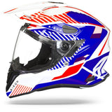 Airoh Commander Boost White Blue Adventure Helmet