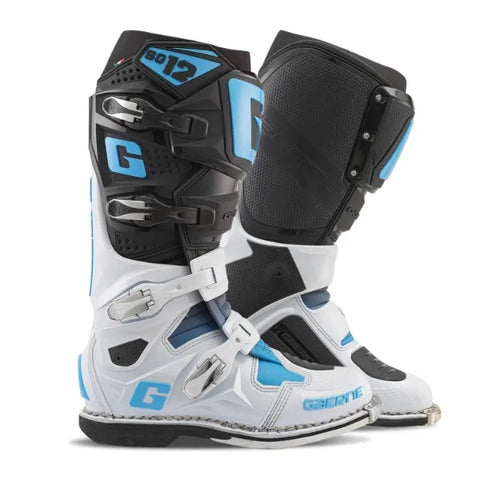 Gaerne SG12 Black White Coral Motocross Boots