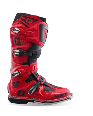 Gaerne SG12 Motocross Boots - Red Black