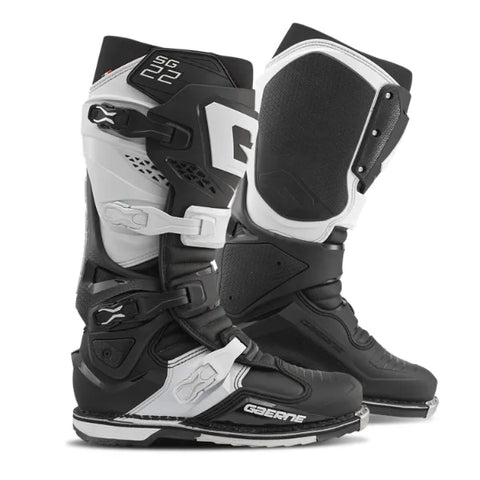 Gaerne SG22 Black White Motocross Boots