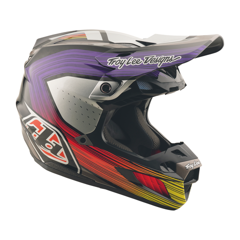 2026 Troy Lee Designs SE5 Carbon Stripes Helmet Black / Purple