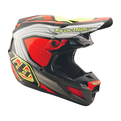 2026 Troy Lee Designs  SE5 Composite Stripes Helmet Black / Infra Red