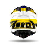 Airoh Aviator 3 Monarch Blue Yellow Gloss MX Helmet