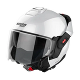 Nolan N120-1 Classic N-COM Metal White Motorcycle Helmet