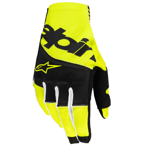 2025 Alpinestars Techstar Gloves - Black Yellow Fluo