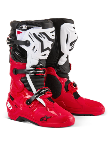 Alpinestars Tech 10 Enduro Boots Bright Red Black White