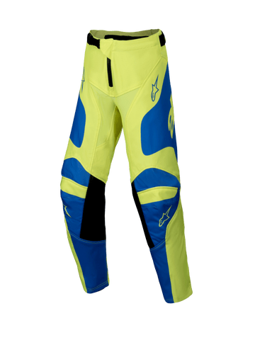 2025 Alpinestars Youth Racer Veil Pants Yellow Fluo Blue