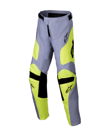 2025 Alpinestars Youth Racer Veil Pants Grey Yellow Fluo