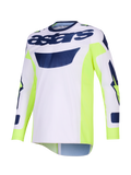 2026 Alpinestars Racer Air Riway Motocross Jersey - Light Gray Yellow Fluo Blue