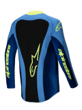 2025 Alpinestars Techstar Melt Jersey Yellow Fluo Blue