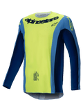 2025 Alpinestars Techstar Melt Jersey Yellow Fluo Blue