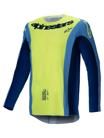 2025 Alpinestars Techstar Melt Jersey Yellow Fluo Blue