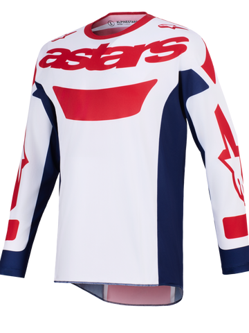 2026 Alpinestars Racer Riway Motocross Jersey - White Blue Red