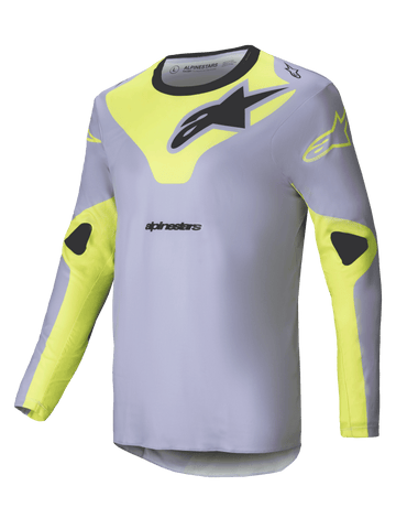 2025 Alpinestars Racer Veil Jersey  Grey Yellow Fluo