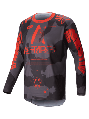 2025 Alpinestars Racer Hollow Jersey Dark Camo Red