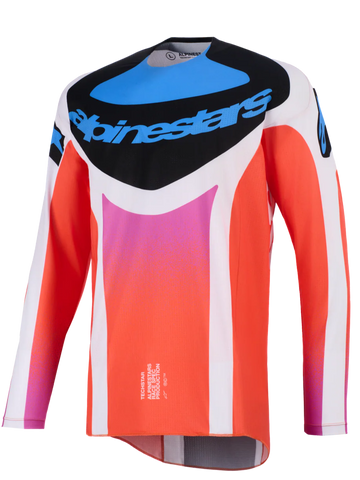 2026 Alpinestars Techstar Knif Motocross Jersey - Gray Orange Fluo Black
