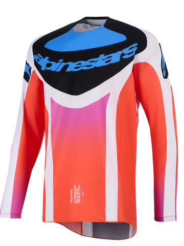 2026 Alpinestars Techstar Knif Motocross Jersey - Gray Orange Fluo Black