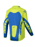 2025 Alpinestars Youth Racer Veil Jersey Yellow Fluo Blue