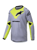 2025 Alpinestars Youth Racer Veil Jersey Grey Yellow Fluo