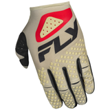 Fly Racing 2025 Kinetic Sym Gloves Light Grey Red Black