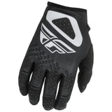 Fly Racing 2025 Kinetic Sym Gloves Black White
