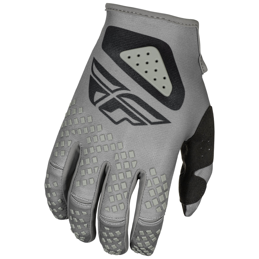 Fly Racing 2025 Kinetic Sym Gloves Grey Black AT Motocross