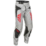 Fly Racing 2025 Kinetic Sym Pants Light Grey Red Black