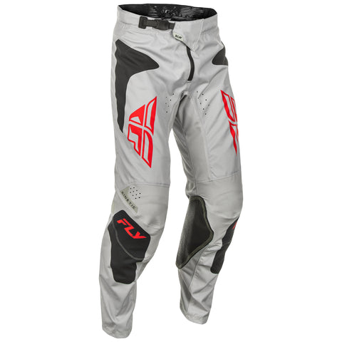 Fly Racing 2025 Kinetic Sym Pants Light Grey Red Black
