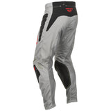 Fly Racing 2025 Kinetic Sym Pants Light Grey Red Black