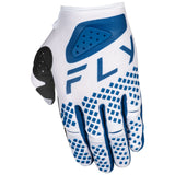 Fly Racing Youth Kinetic Center Gloves White Navy