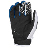 Fly Racing Youth Kinetic Center Gloves White Navy