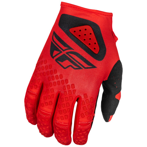 Fly Racing Youth Kinetic Center Gloves Red Black