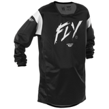 Fly Racing 2025 Youth Kinetic Stoke Jersey Black White