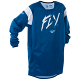 Fly Racing 2025 Youth Kinetic Stoke Jersey Navy White