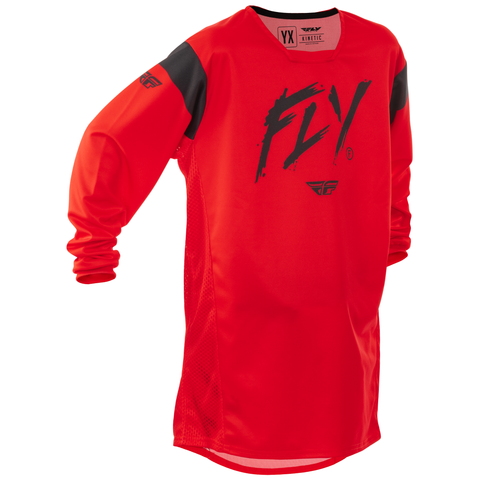 Fly Racing 2025 Youth Kinetic Stoke Jersey Red Black