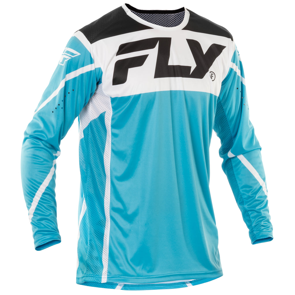 Fly Racing 2025 Lite Jersey Blue Black White AT Motocross
