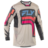 Fly Racing 2025 Lite Jersey Light Grey Pink Coral