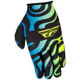 Fly Racing 2025 Lite Zen Gloves Black Blue Hi-Viz