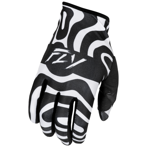 Fly Racing 2025 Lite Gloves Abyss White Black