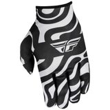 Fly Racing 2025 Youth Lite Gloves Abyss White Black